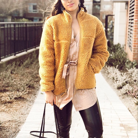 Aritzia Teddy Bear Zip Up Coat - Picture 2 of 2